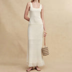 Textured Slim-Fit Knit Midi Dress