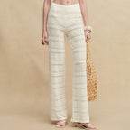 Hemp Patterned Knit Pants
