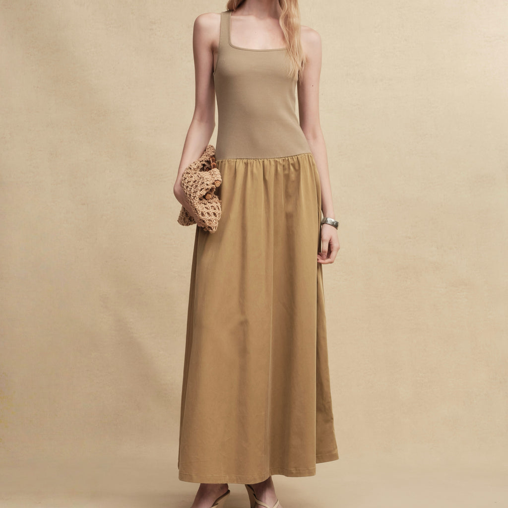 Timeless Capsule Classic Minimalist I-Back Panel Maxi Dress