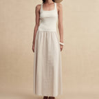 Timeless Capsule Classic Minimalist I-Back Panel Maxi Dress