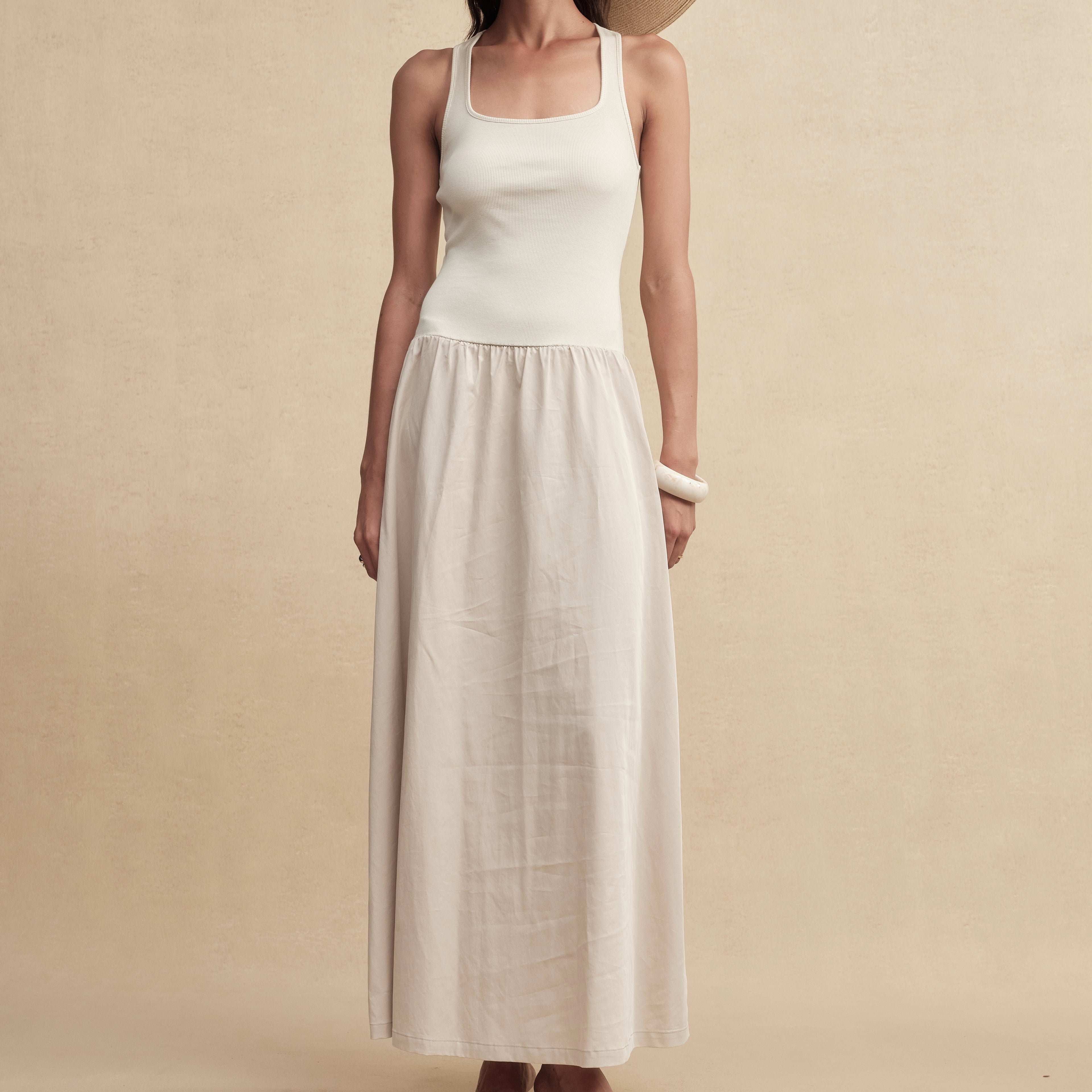 Timeless Capsule Classic Minimalist I-Back Panel Maxi Dress