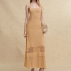 Textured Crochet Knit Resort Maxi Dress