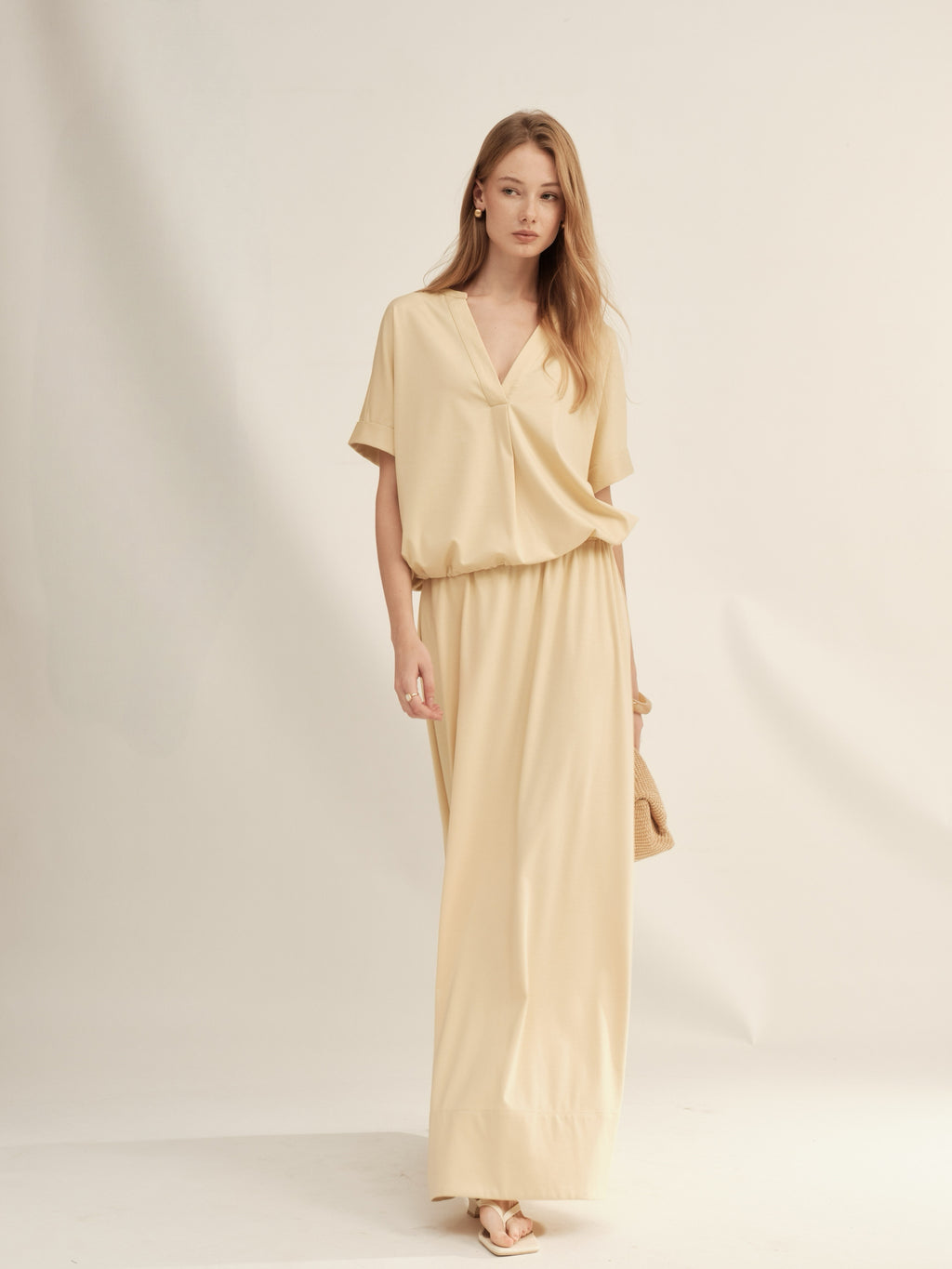 Timeless Capsule Fluid-Fit Drawstring Short-Sleeve Top