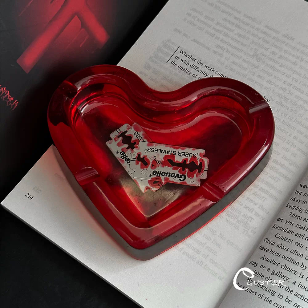 Crimson Blade Heart-Shaped Ashtray Main image