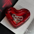 Crimson Blade Heart-Shaped Ashtray