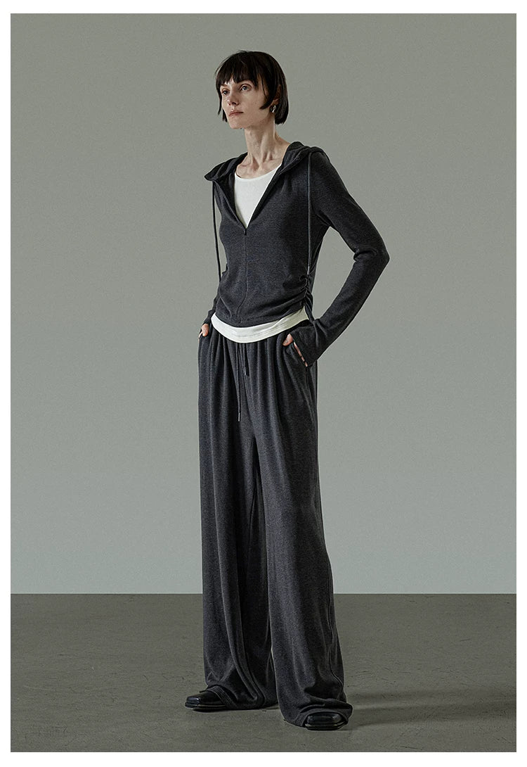 Spring Loose-Fit Slim Hooded Top