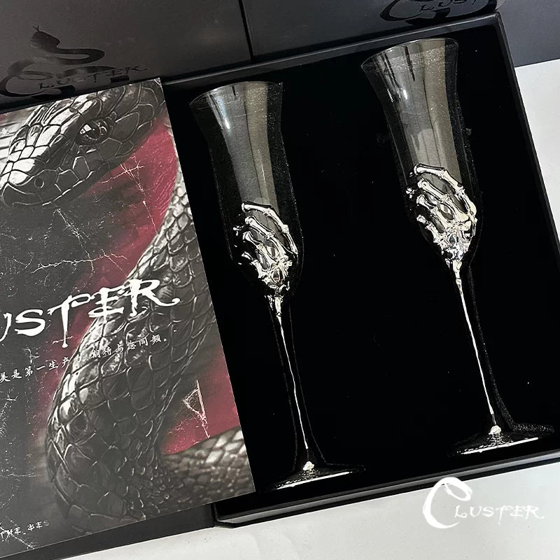 Halloween Ghost Hand Champagne Glass