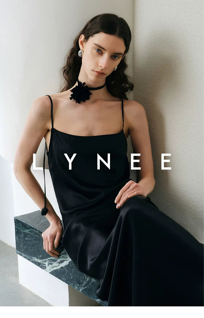 Silky Acetate Satin Slip Dress-Dress Length (Extended)