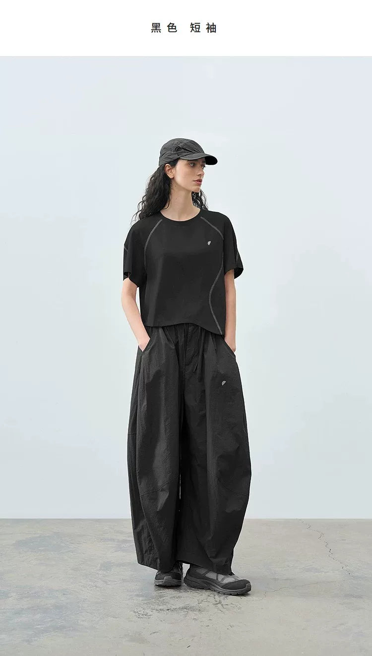 Summer Loose Casual Asymmetrical Cropped T-Shirt