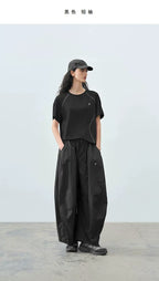Summer Loose Casual Asymmetrical Cropped T-Shirt