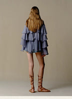 Mulberry Silk Tiered Blouse