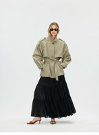 Layered Chiffon A-Line Maxi Dress