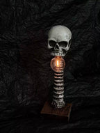 Gothic Skull Skeleton Table Lamp