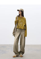 Color Block Crew Neck T-Shirt – Light Sporty Embroidered Patchwork Tee