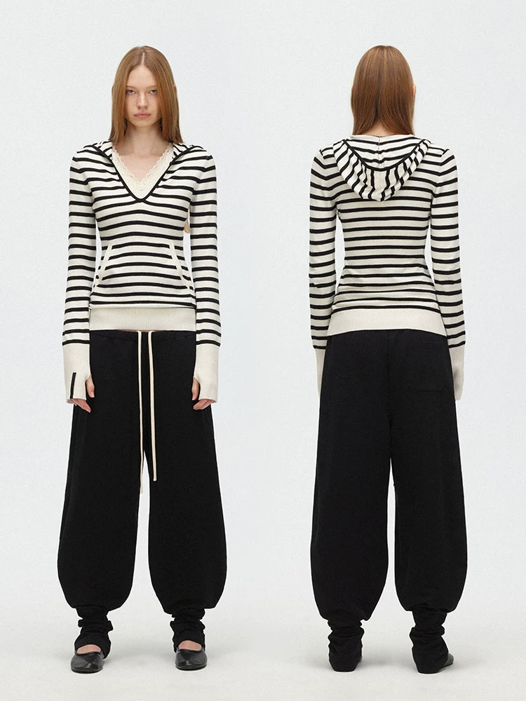 Relaxed Drawstring Jogger Sweatpants
