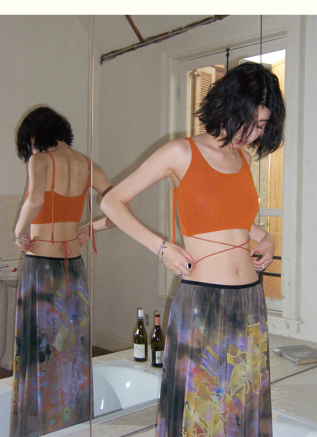 Layered Tank Top Style Summer Sun Protection Cover-Up