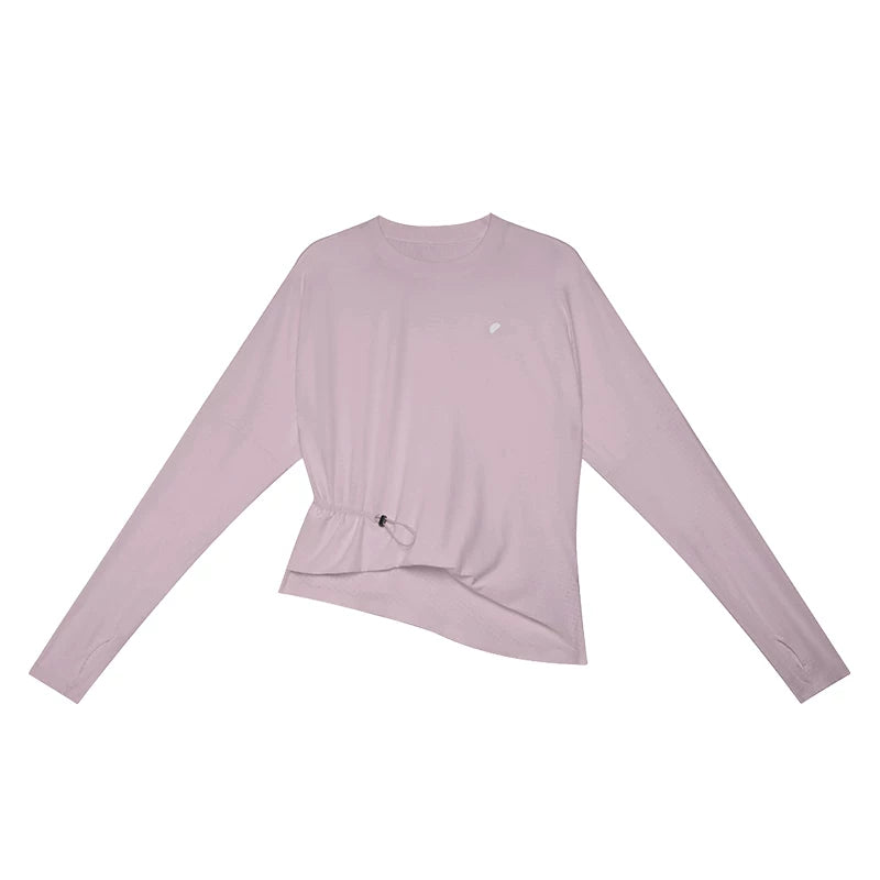 Loose Casual Asymmetrical Ruched T-Shirt