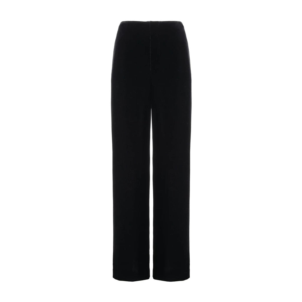 Velvet Straight-Leg Pants Set