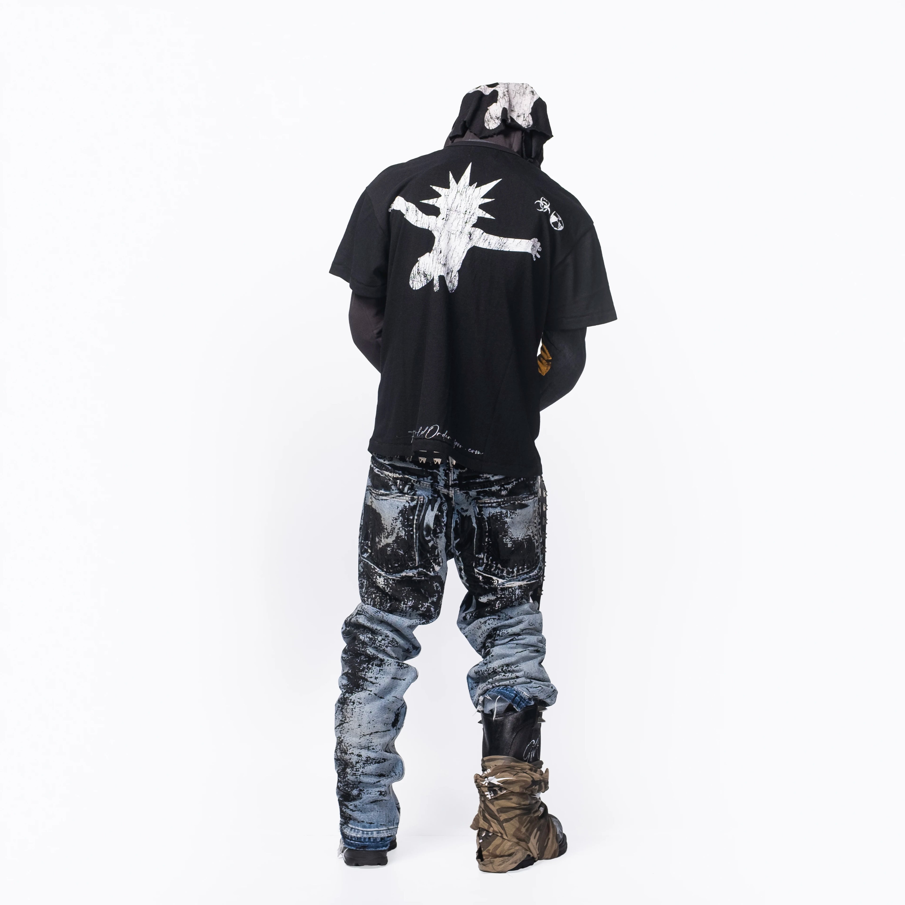 FVVO Punk Free Guys Graphic Print T-Shirt