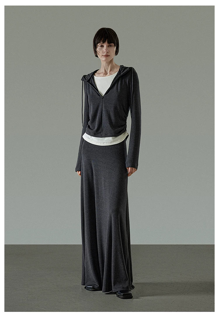 Spring Loose-Fit Slim Hooded Top Secondary image