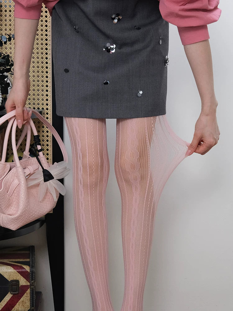 Romantic Rose Pink Tights