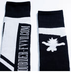“FVVO.COM” Jacquard Knee-High Socks