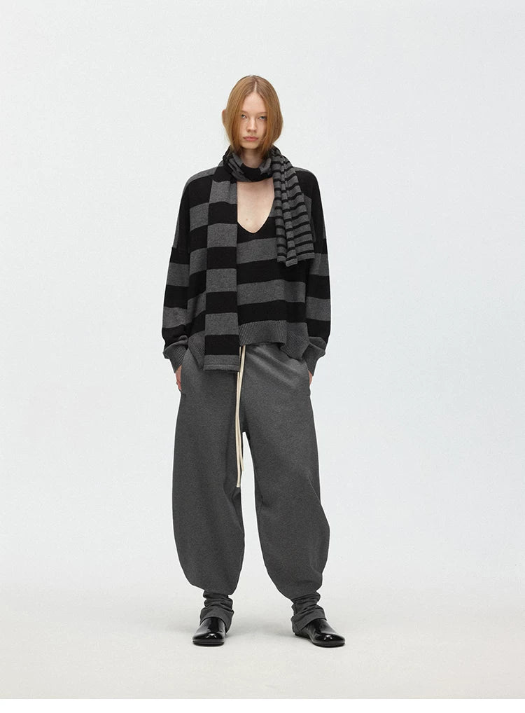 Relaxed Drawstring Jogger Sweatpants