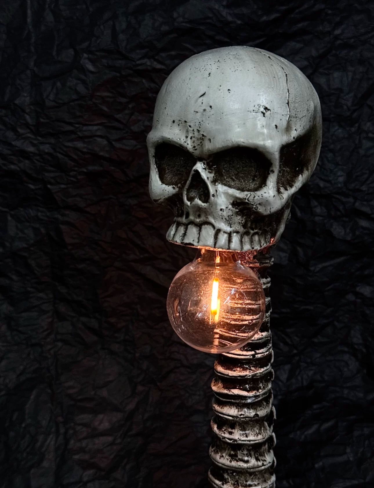 Gothic Skull Skeleton Table Lamp Main image