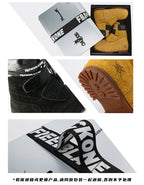 BLACK8MOB & FVVO “freeblack1” Cowhide High-Top Snow Boots