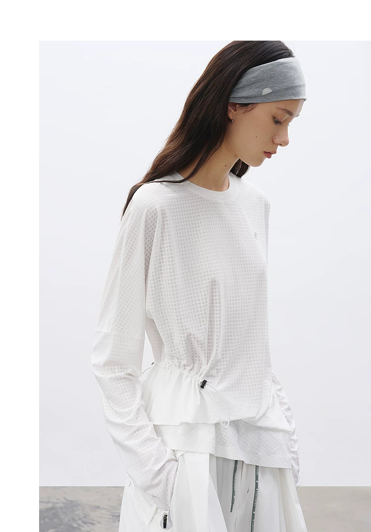 Loose Casual Asymmetrical Ruched T-Shirt Secondary image