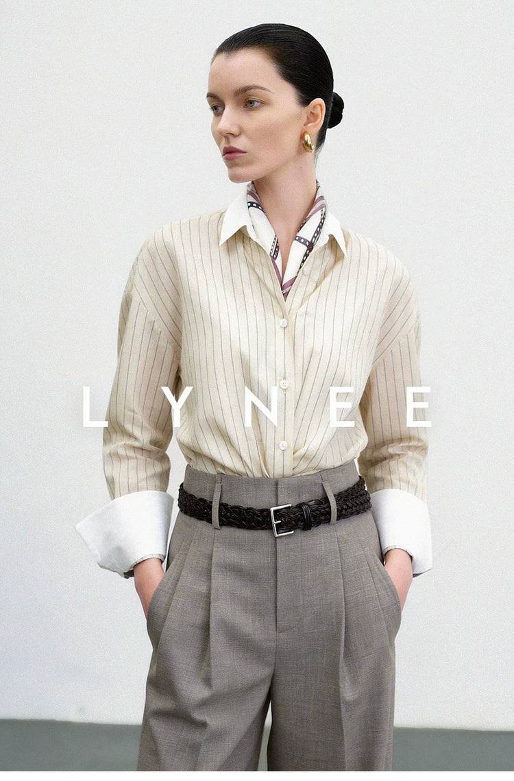 Striped Cotton Blend Shirt