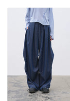 Loose Casual Wide-Leg Drapey Jeans