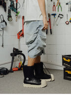 R/F “Ironclad Beetle” PU Leather Boots – Worn by CORTIS