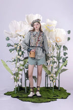 Vintage Jacquard Reversible Cropped Vest