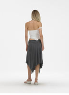Asymmetric Lace Strap Halter Cami Top