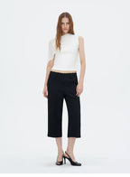 French Sheer Shawl Off-Shoulder Backless Top