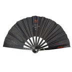 Purple Speckled Folding Fan with Glitter Finish & Lobster Clasp