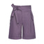 Purple Petal-Shaped High-Waist Loose Shorts