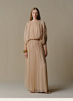 Blush Pink Mulberry Silk Drawstring Top