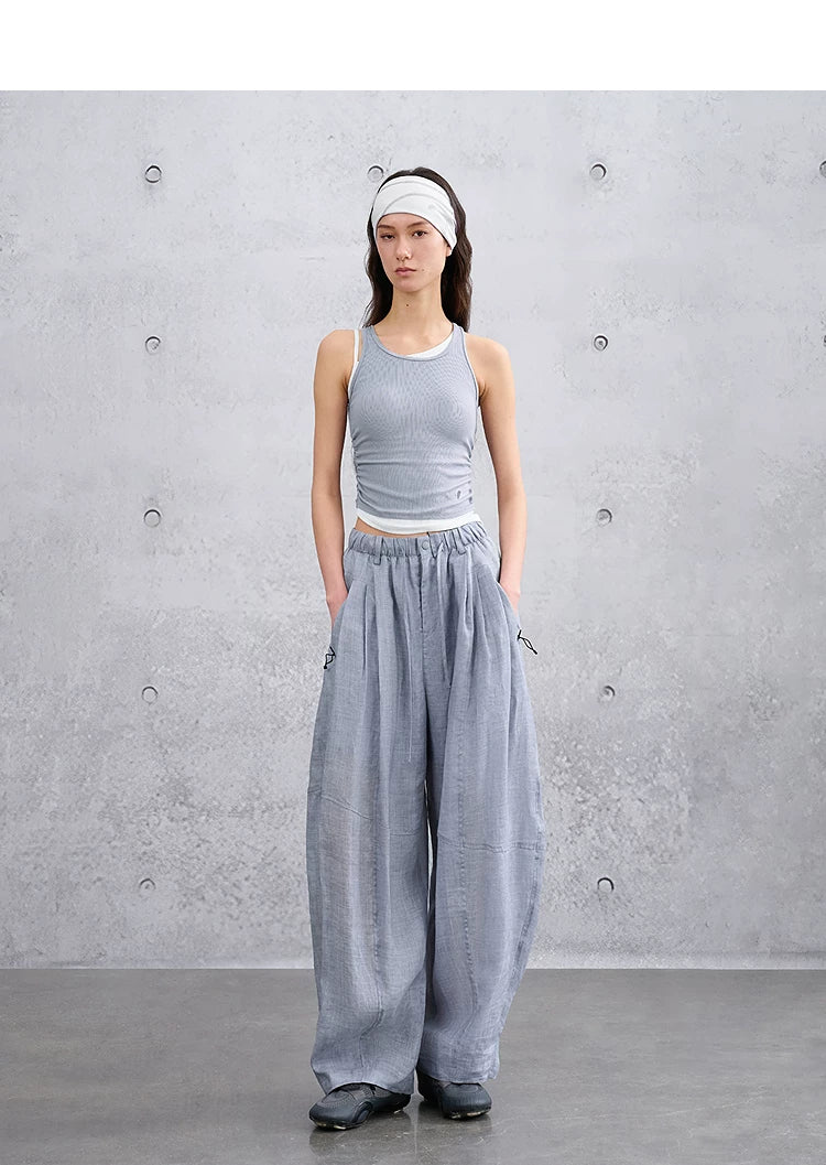 Women’s Summer Loose Casual Curved Leg Pants Secondary image