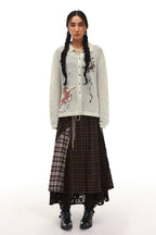 Horse Year Floral Jacquard Knit Cardigan