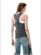 Casual Summer Loose-Fit Contrast Two-Piece Cami Tank Top