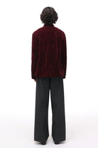 Year of the Horse Velvet Embroidered Chinese Frog Button Stand Collar Cardigan Jacket