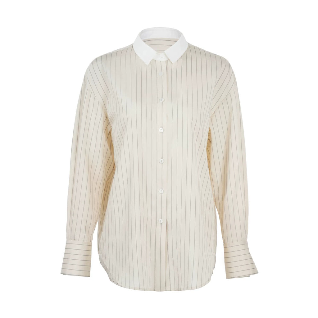 Striped Cotton Blend Shirt