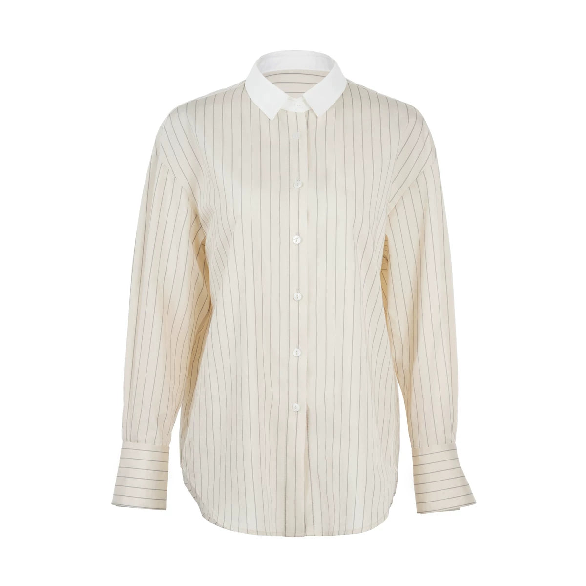 Striped Cotton Blend Shirt