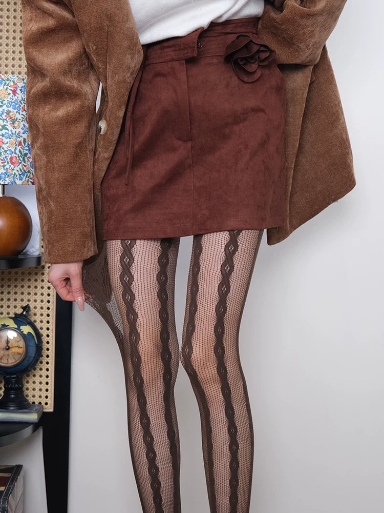 Modern Vintage Brown Tights