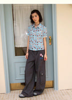 Playful Pet Lace Trim Short Sleeve Shirt