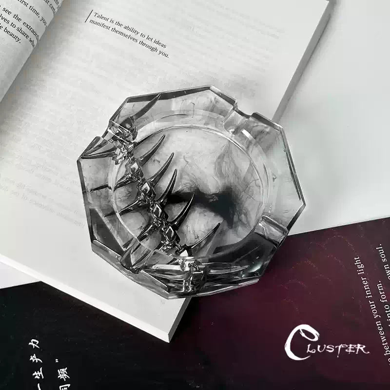 Dark Tide Silver Fishbone Ashtray