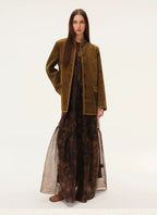 Painterly Print Tiered Sleeveless Dress