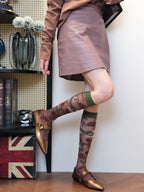 French Vintage Sheer Crew Socks